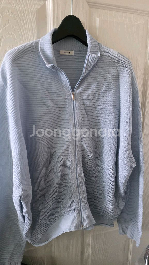 시스템 리브드 하이넥 니트 집업 점퍼--3