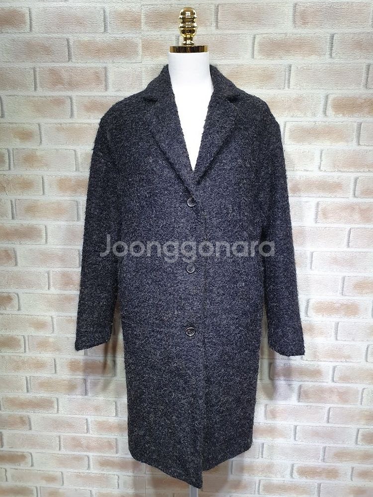 PLAC 정품 새것수준 울알파카부클누빔안감롱코트55반--0