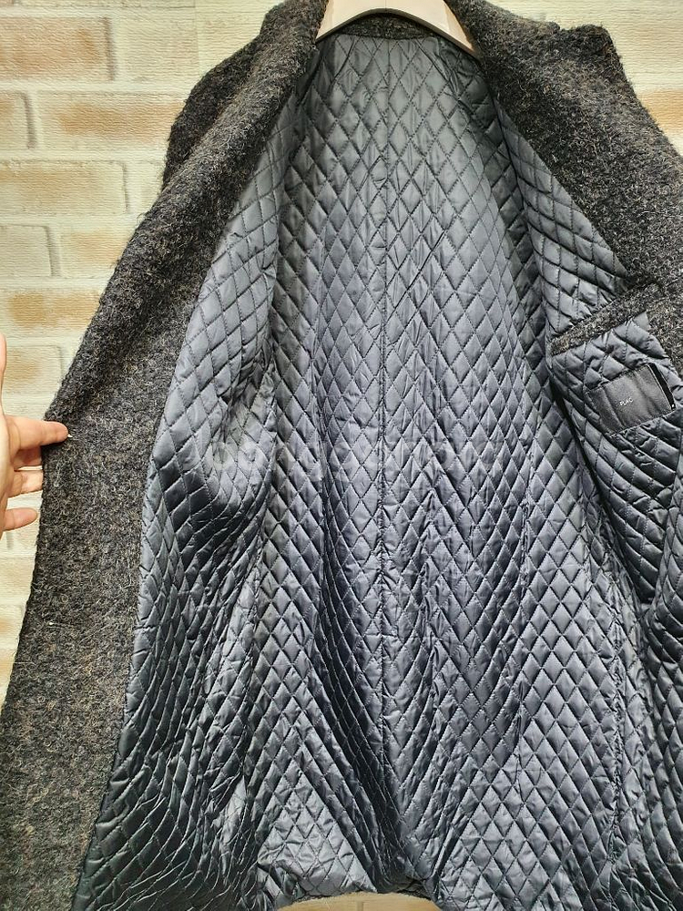 PLAC 정품 새것수준 울알파카부클누빔안감롱코트55반--1