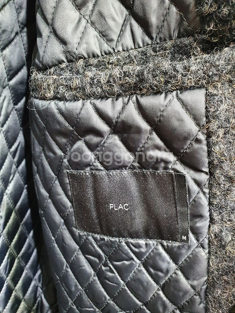 PLAC 정품 새것수준 울알파카부클누빔안감롱코트55반--2