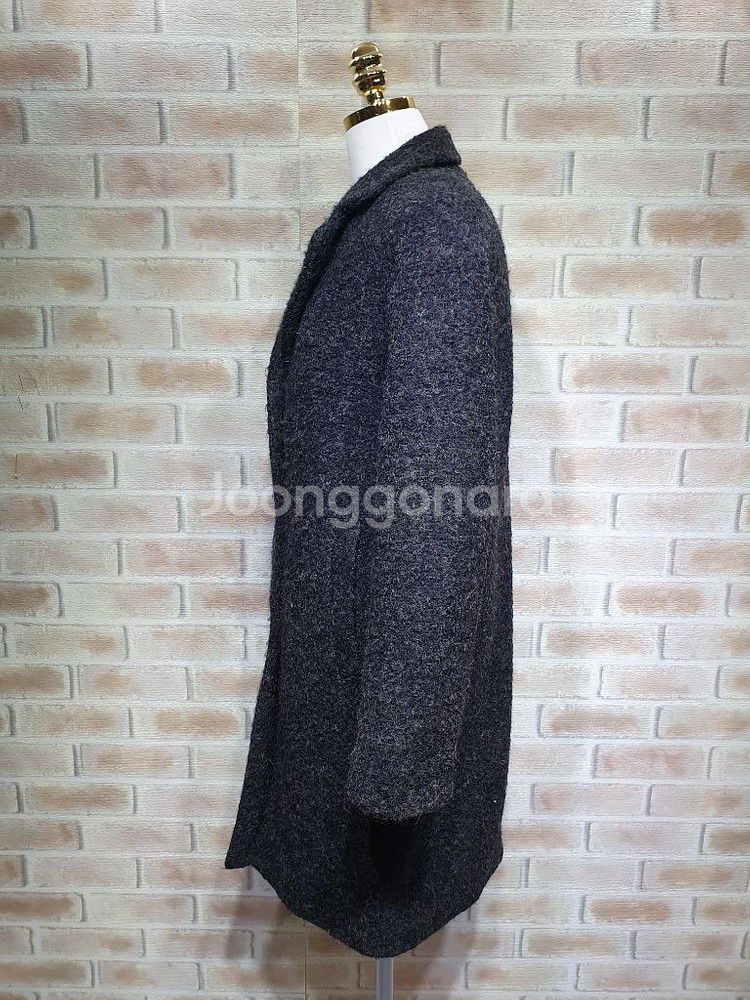 PLAC 정품 새것수준 울알파카부클누빔안감롱코트55반--6