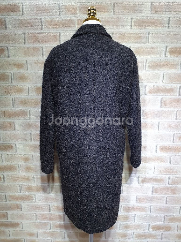 PLAC 정품 새것수준 울알파카부클누빔안감롱코트55반--8