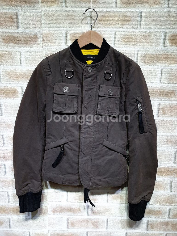 디스퀘어드2 정품 누빔 안감 밀리터리 보머 점퍼 55--0