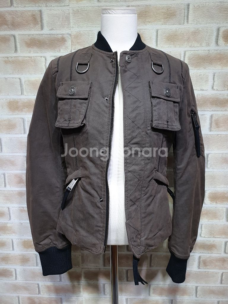 디스퀘어드2 정품 누빔 안감 밀리터리 보머 점퍼 55--6