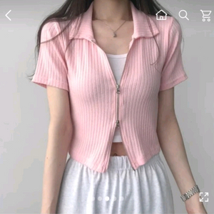 에이블리 반팔 투웨이 니트