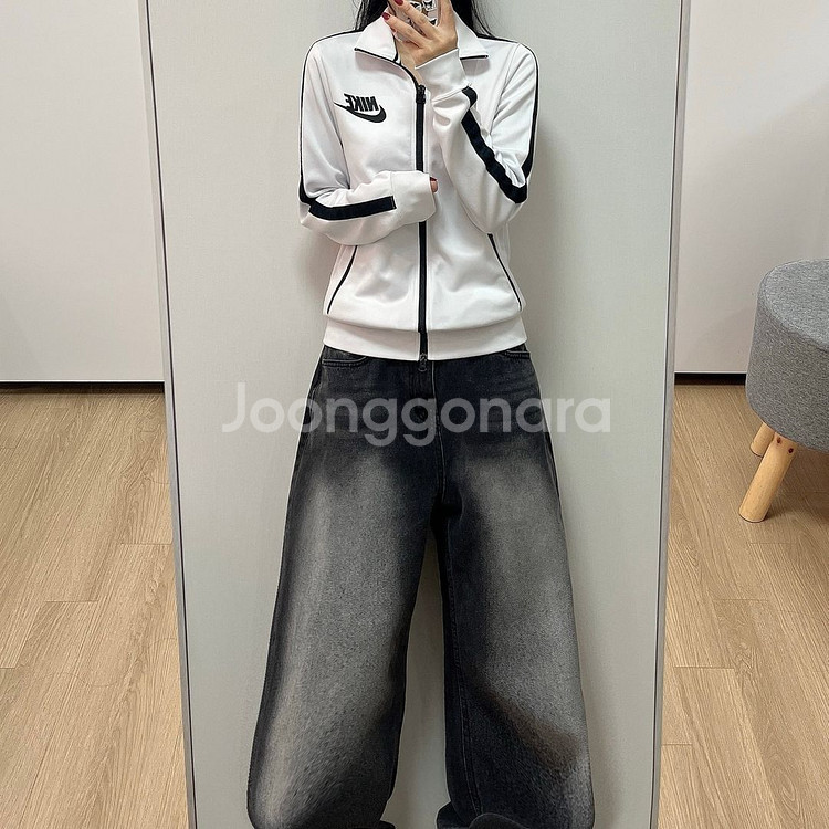 나이키 스우시 화이트 트랙탑 져지--0