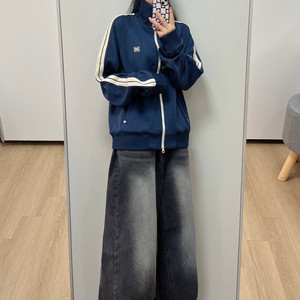 SATUR 세터 로턴 올 데이 네이비 트랙 집업 자켓