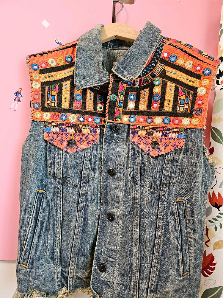 랄프로렌 데님 조끼--5