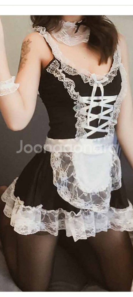 메이드 코스프레 이벤트 의상 3종 S~M--1