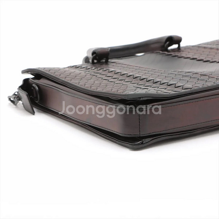 보테가베네타 인트레치아토 브리프케이스 가죽 서류가방--3