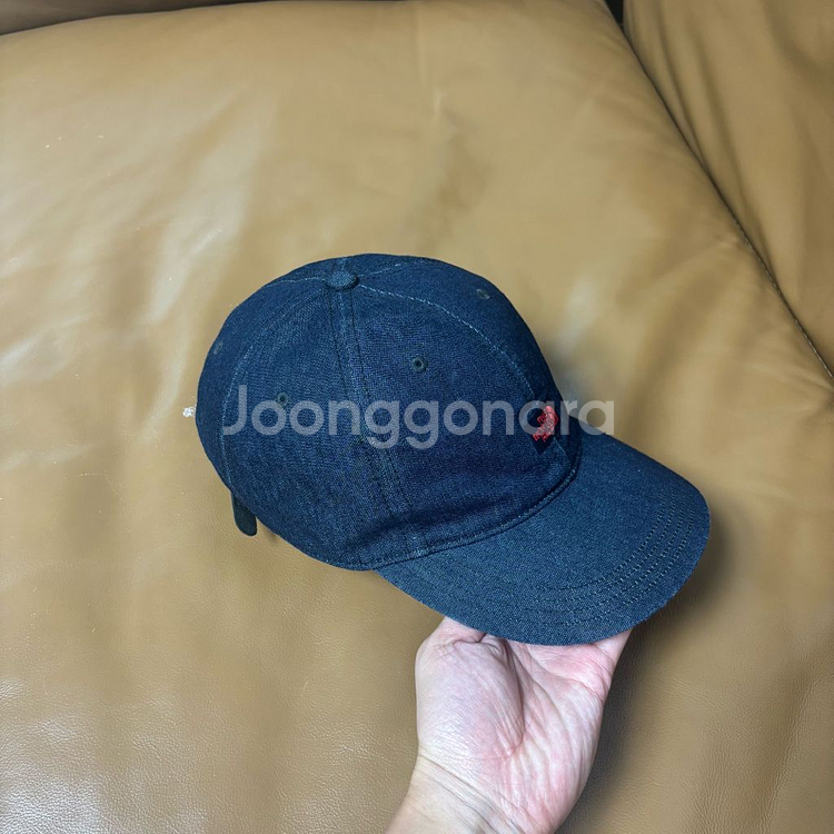 나나미카 노스페이스 퍼플라벨 워시드 데님 6패널 볼캡--2