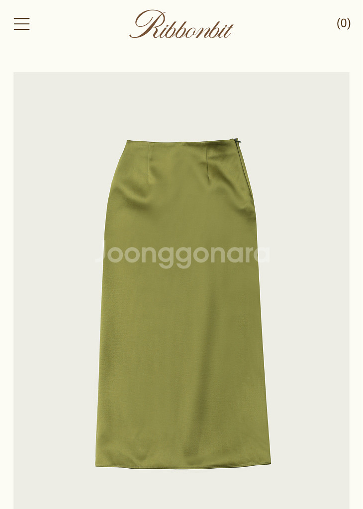 리본빛 올리브 롱 스커트 s사이즈--0