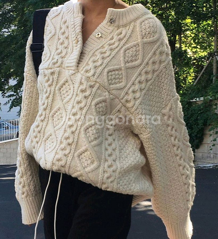 마이네임이즈 케이블 니트--3