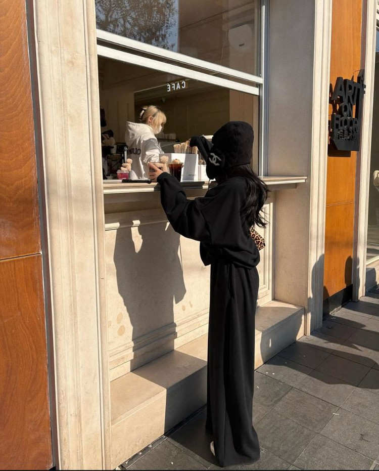 엔뉴엘 핫밍크 브이넥 맨투맨 세트 이미지