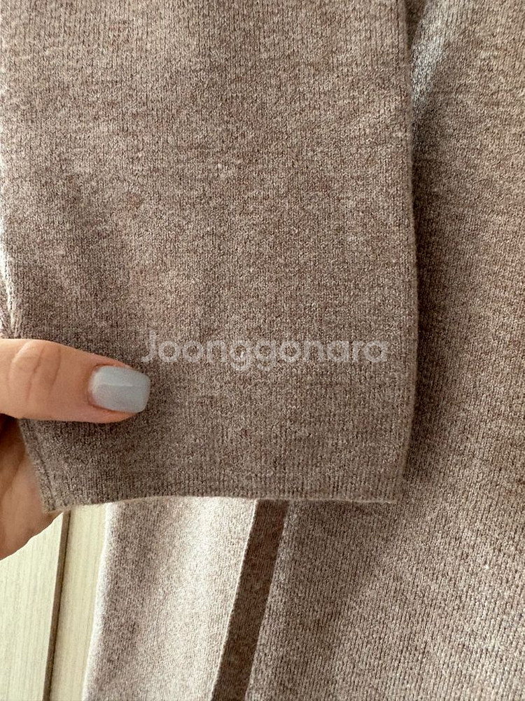 베이지 니트 원피스, 프리사이즈--2