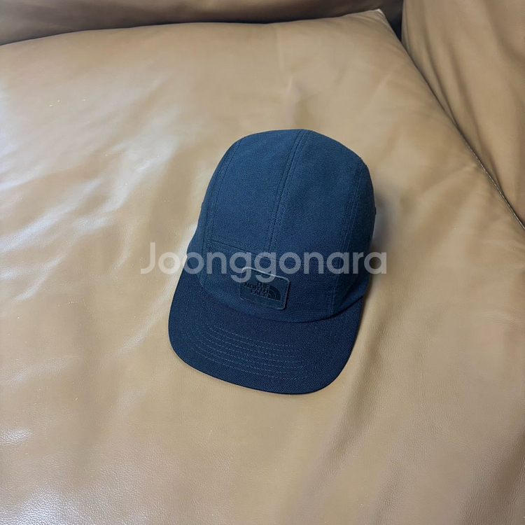 나나미카 노스페이스 퍼플라벨 레더 로고 블랙 캠프캡--0