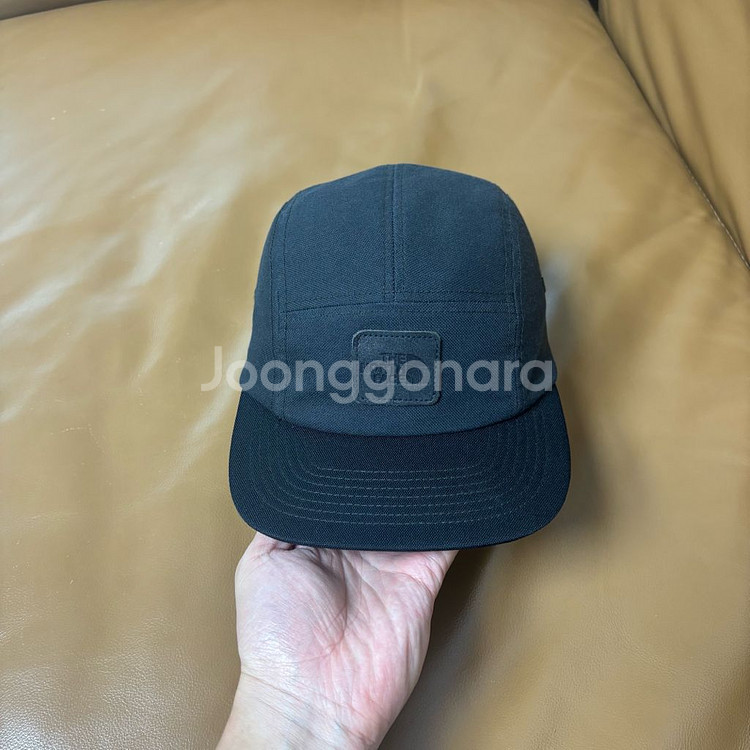 나나미카 노스페이스 퍼플라벨 레더 로고 블랙 캠프캡--1