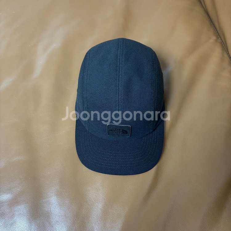 나나미카 노스페이스 퍼플라벨 레더 로고 블랙 캠프캡--4