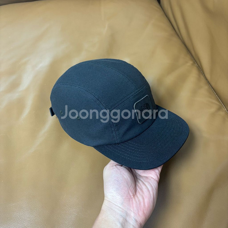 나나미카 노스페이스 퍼플라벨 레더 로고 블랙 캠프캡--2