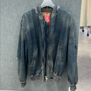 디젤 Diesel D-Weltik 데님 봄버 자켓