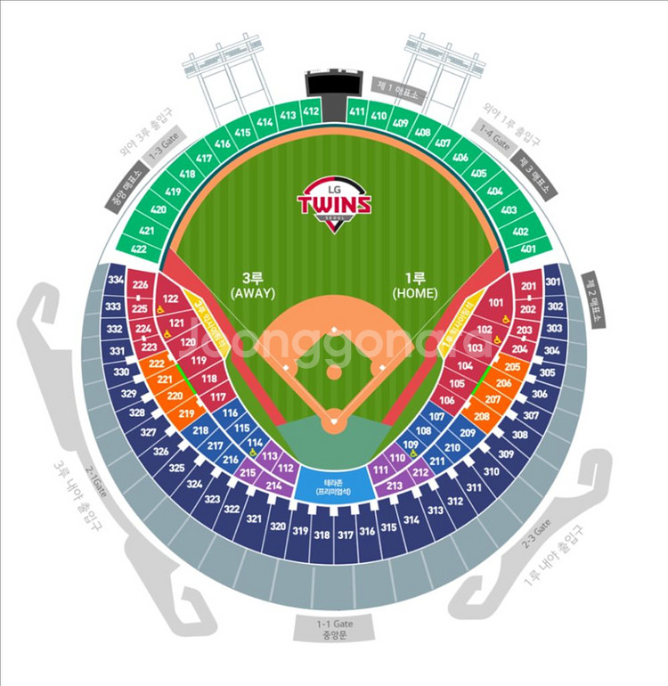 엘지트윈스 청백전 1루 네이비 2연석--0