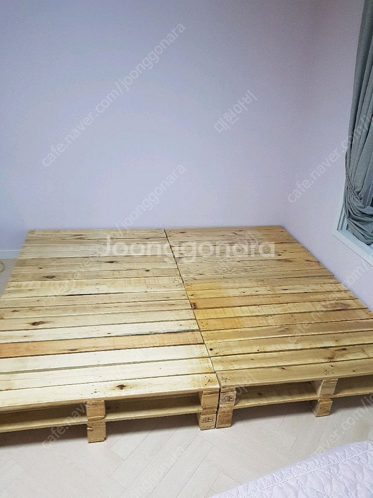 어디든가구] ADIDEN 원목 파레트 침대 프레임--3