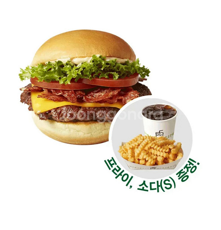 쉐이크쉑 쉑쉑버거 기프티콘(베이컨쉑버거+프라이+소다S)--0