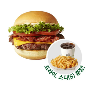 쉐이크쉑 쉑쉑버거 기프티콘(베이컨쉑버거+프라이+소다S)