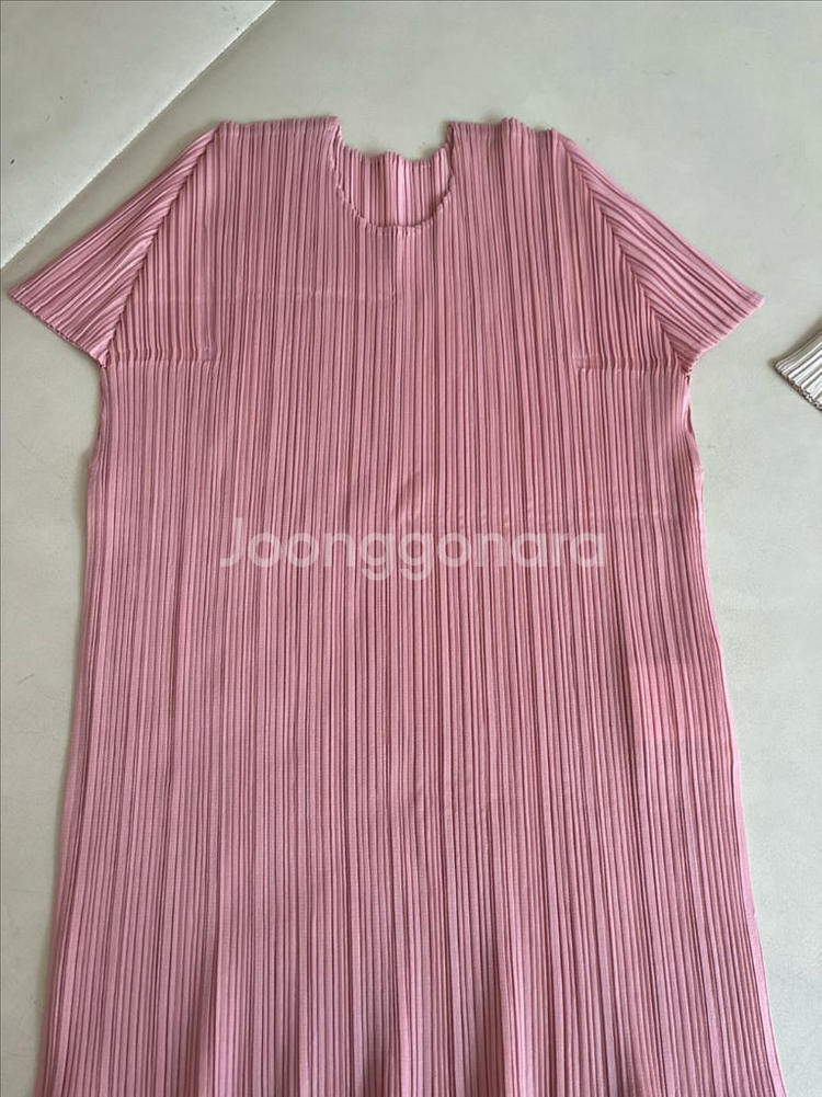 플리츠플리즈 반팔3 핑크--0