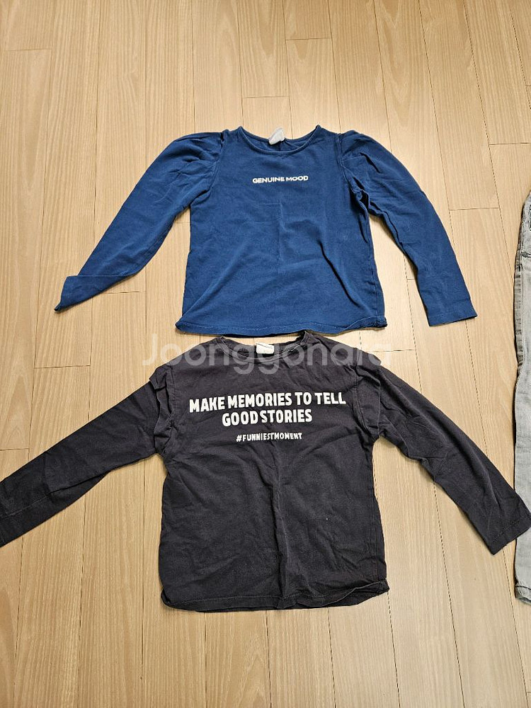 자라 티셔츠 + 베네통 바지 세트 120~130--1