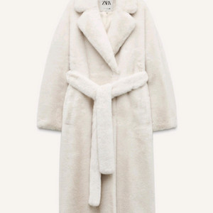 자라 퍼 롱코트 아이보리