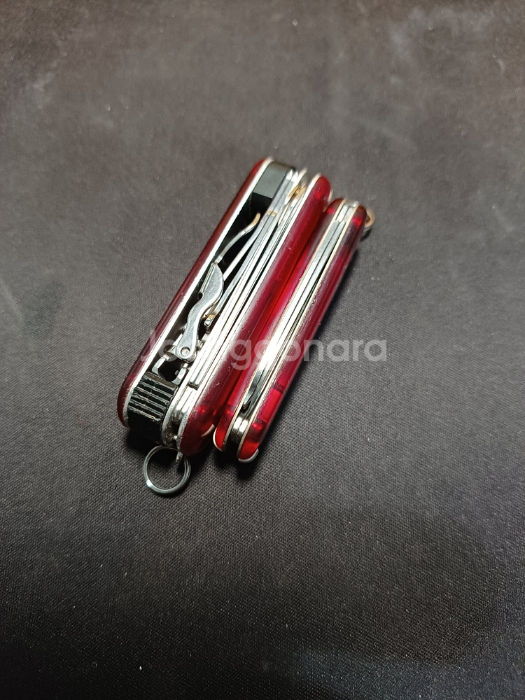 빅토리녹스(SAS) 키체인 멀티툴 네일클립[투명레드]--5