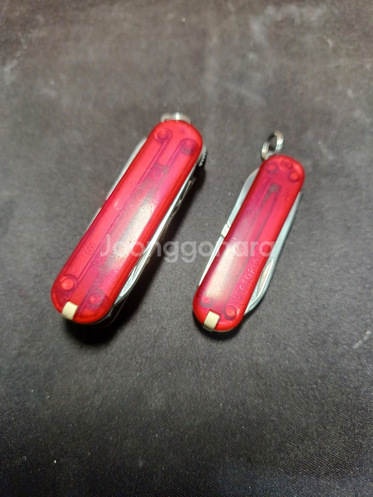 빅토리녹스(SAS) 키체인 멀티툴 네일클립[투명레드]--4