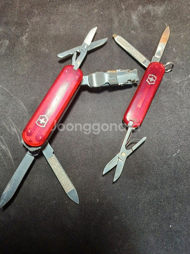 빅토리녹스(SAS) 키체인 멀티툴 네일클립[투명레드]--3