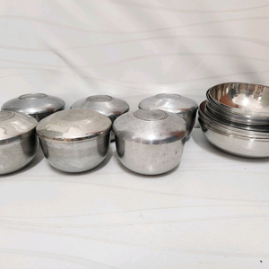 옛날 스텐레스 밥그릇 대접 국그릇일괄