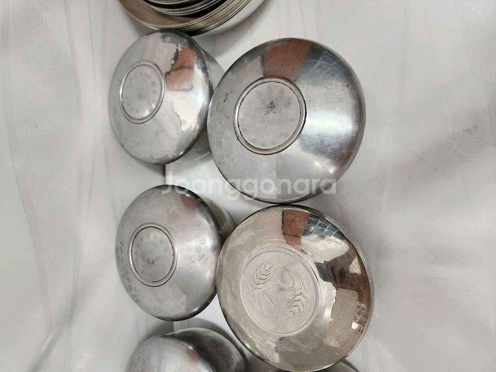 옛날 스텐레스 밥그릇 대접 국그릇일괄--2