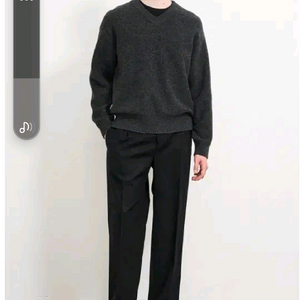 타임옴므 24fw 캐시미어 블렌드 백 밴딩 와이드 팬츠