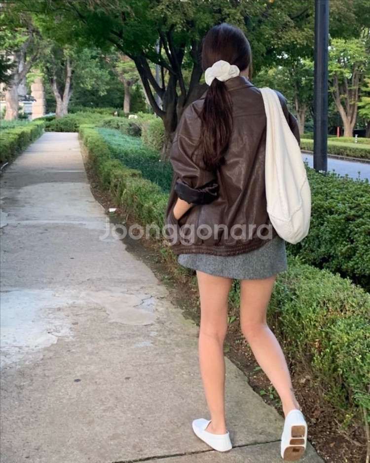 타낫 셀린 미니스커트 그레이 M--4