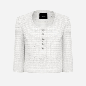 더로랑 실버 로즈 트위드 자켓 s