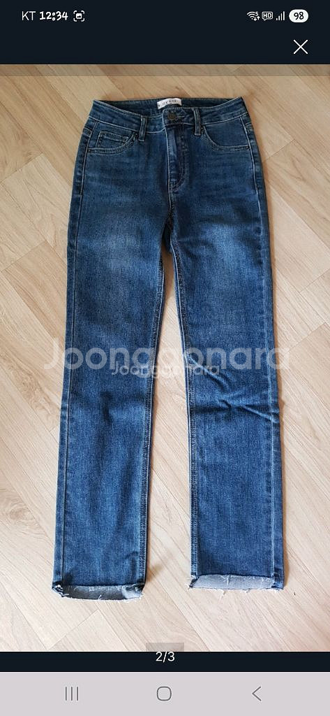 뮬라웨어 베이직 스트레이트 팬츠 새상품. 게스 청바지--1