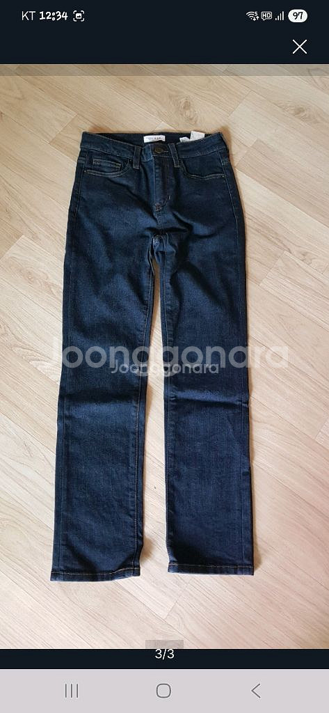 뮬라웨어 베이직 스트레이트 팬츠 새상품. 게스 청바지--2