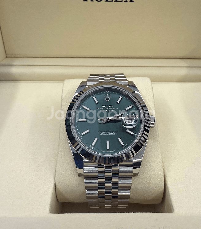 롤렉스 데이저스트 41MM스틸 민트그린 플루바쥬빌레--2