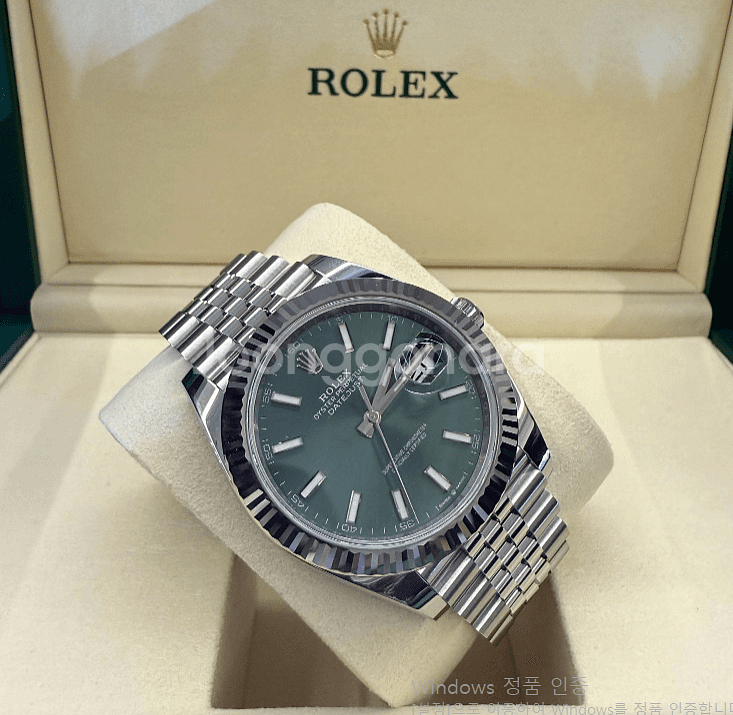 롤렉스 데이저스트 41MM스틸 민트그린 플루바쥬빌레--1