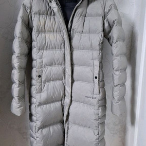 몽벨 구스다운 롱패딩 90 천연 실버폭스퍼