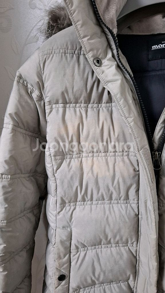 몽벨 구스다운 롱패딩 90 천연 실버폭스퍼--1