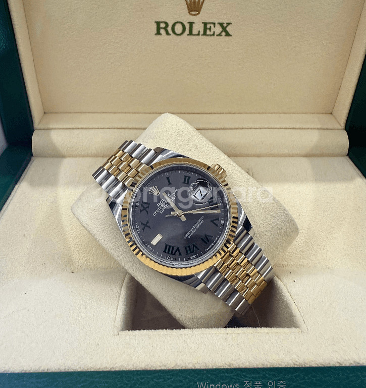 롤렉스 데이저스트 36MM 옐골콤비 슬레이트로만 쥬빌레--1