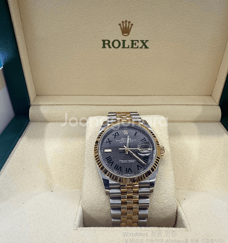 롤렉스 데이저스트 36MM 옐골콤비 슬레이트로만 쥬빌레--2