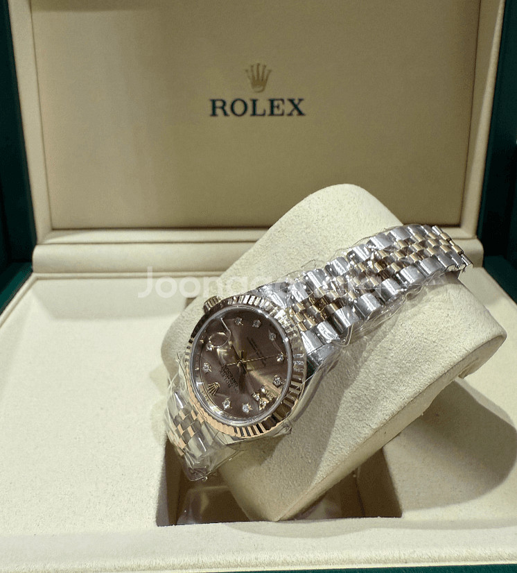롤렉스 데이저스트 28MM 로골콤비 로즈판 별다이아--3
