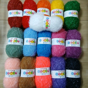 연일섬유 웰빙수세미 뜨개실 16볼 급처 무료배송 미사용