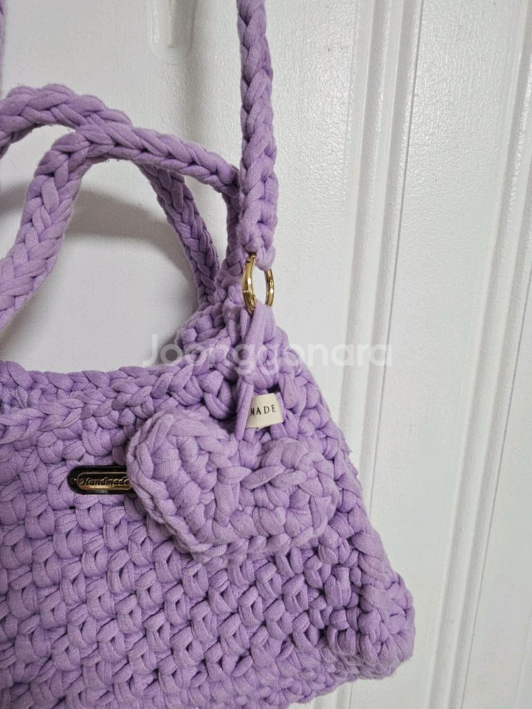 핸드메이드 손뜨게 크로스백 숄더백 도트백--1